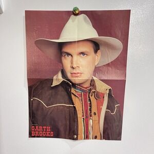 Vintage‎ Country Music Magazine Poster Garth Brooks 1 Side 16x21